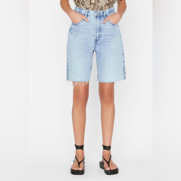 Frame Denim Pants - FRAME High Rise Bermuda Shorts